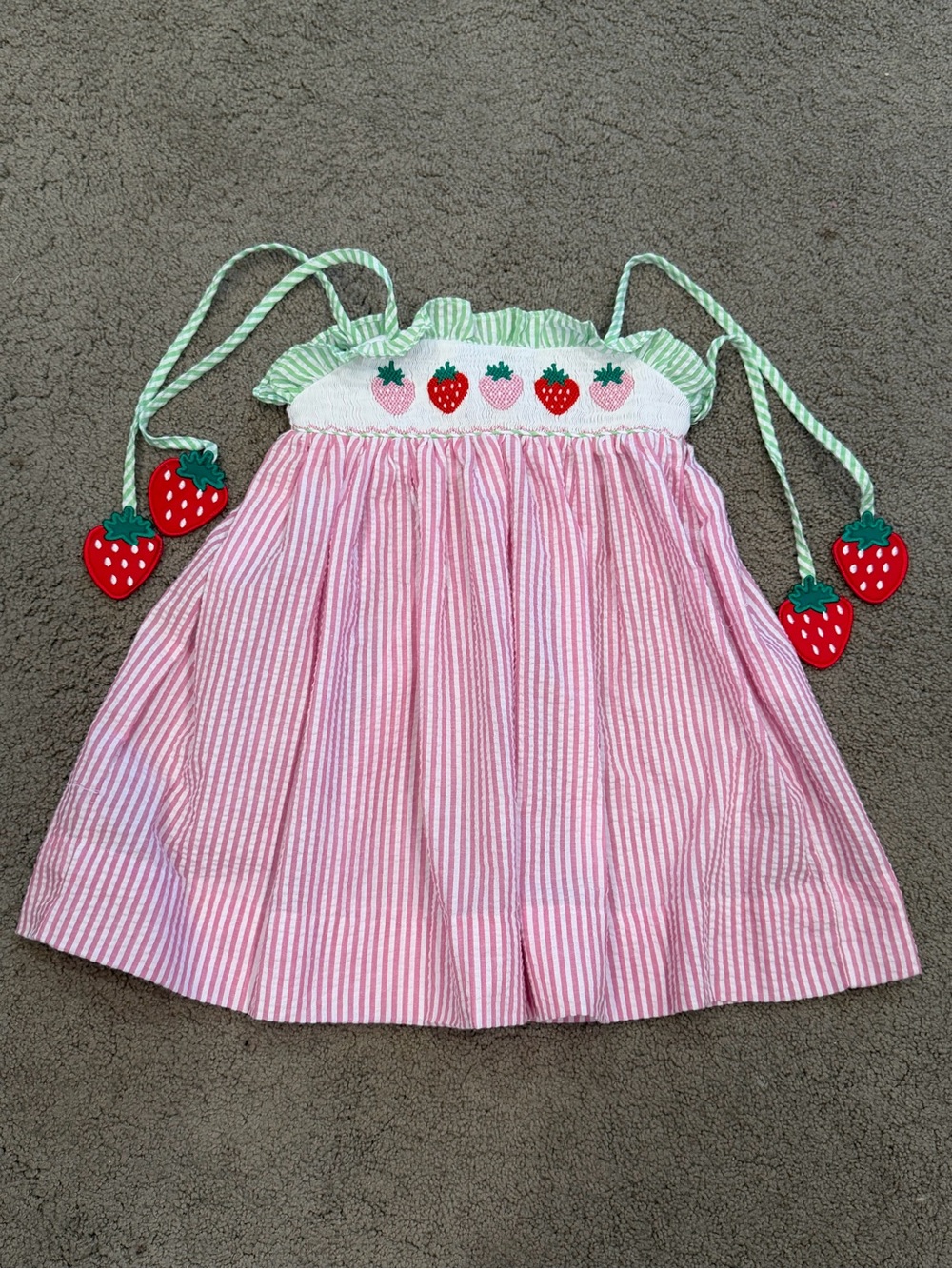 Smocked Strawberry Dress